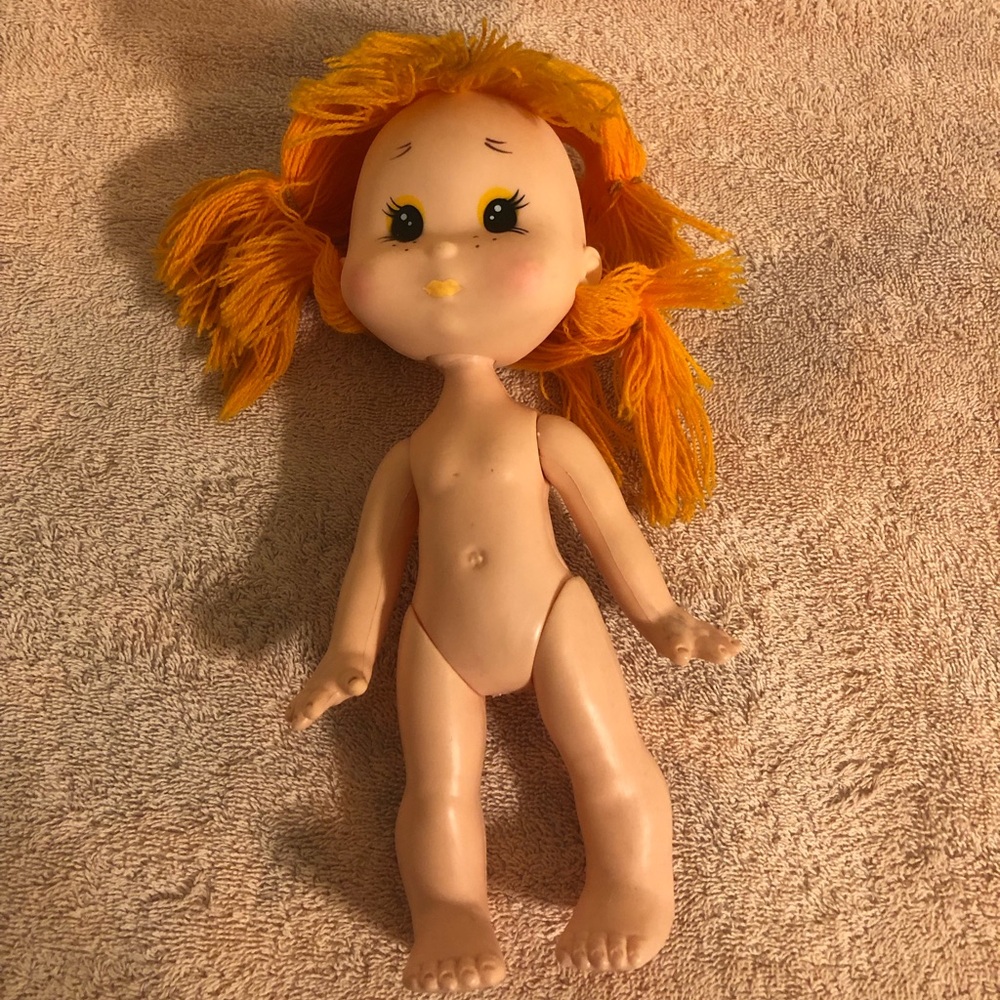 Vintage Eugene 9” Hard Plastic Doll With Orange Yarn Hair Made in Hong Kong
